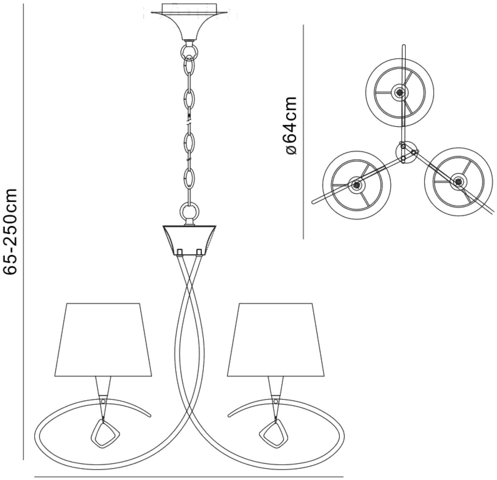 Mara French Gold-Ivory White Ceiling Lights Mantra Multi Arm Fittings